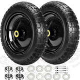 Pontuss 13-inch flat-free wheels replacement for GOR cart, durable maintenance-free mobility.