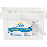 Pool Essentials 3in chlorinating tablets packaging promotes easy sanitization