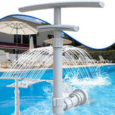 PoolCoolPro dual-layer fountain setup with dramatic water arcs for refreshing ambience