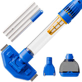 PoolGuard cordless vacuum in hand for quick spot cleaning in above-ground pools.