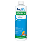 Poolife Algaecide 90 bottle front shows ready-to-use algae control solution.