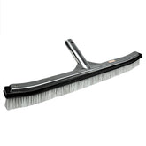 POOLMAVEN 18-inch gunite brush back shows durable aluminum core for long-lasting cleaning.