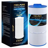 PoolPure C-7375 spa filter front view with easy grip handle for replacement