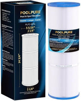 POOLPURE C-5374 spa filter showing outer dimensions for a precise fit.