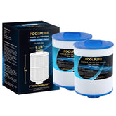 PoolPure PAS50SV-F2M spa filter with compact cartridge design for easier replacement.