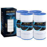 PoolPURE PLFPCC60 filter cartridge close-up showing 60 sq ft filtration for clean water
