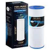POOLPURE PLFPRB25-IN filter front view showing compact spa compatibility and easy maintenance