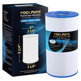 PoolPure PRB35-IN spa filter showing the 9.25 inch length for clear spa water