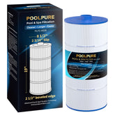 POOLPURE spa filter with dirt-locking technology capturing debris for clear water.