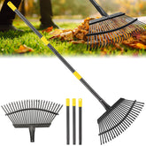 PoPoHoser rake head shows 18-inch width for efficient lawn clearing