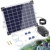 POPOSOAP 15W solar pond aerator with battery boosts pond health during cloudy days