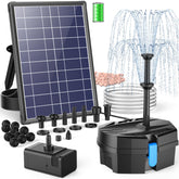 POPOSOAP solar pond filter panel with battery powering filtration