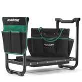 Poraise Garden Kneeler and Seat folded for compact storage and portability.