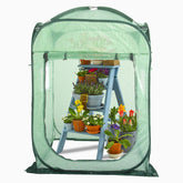 Porayhut pop up greenhouse front view showcases spacious walk-in design for easy plant care.