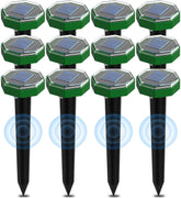 Porfisei Mole Repellent solar panel powers outdoor deterrence without wiring.