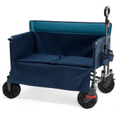 Portal 3-in-1 wagon transforms into seating for two adults at the beach.