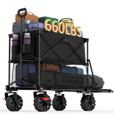 Portal collapsible double-decker wagon folding for compact storage