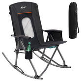 Portal Oversized Rocking Chair folded in carrying bag for easy transport and storage.