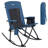 Portal oversized rocking chair front view with sturdy frame for outdoor use