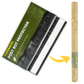 Postsaver Pro-Wrap Large on a square 5x5 post, protecting against rot and moisture.