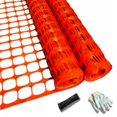PotatoLife plastic mesh fence roll orange for temporary garden fencing