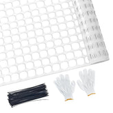 PotatoLife plastic mesh fence roll for garden and temporary barrier use