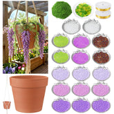 Potchen Wisteria beaded planter assembly for a complete DIY kit