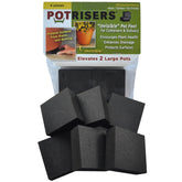 POTRISERS large pots invisible feet elevate pots for airflow and protection.
