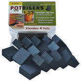 Potrisers invisible pot feet under a pot provide height and surface protection.