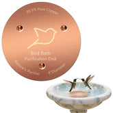 POUMEE Bird Bath Copper Disk, 1mm thick, ensures stable water contact for birds.