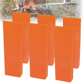 Poweka 10-inch orange wedge with spikes, easy to spot and position for safe cuts.