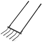 Powerber Broadfork assembly showing tool-free setup for quick use
