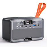 PowerUrus portable power station front view powering devices on the go
