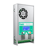 PowMr MPPT controller front view shows compact, mountable design for easy installation