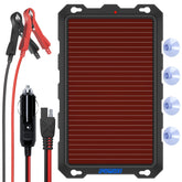 POWOXI 3.3W solar panel in use powering a 12V system outdoors.