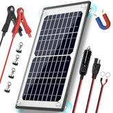 POWOXI magnetic solar charger attached to car battery for quick maintenance