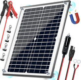 POWOXI solar kit with magnetic mount for quick, secure installation.