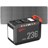 Powstream 300W solar generator front view for portable outdoor power