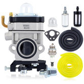 Powtol 300486 carburetor kit in box, ready-to-install replacement for MC43 engines.
