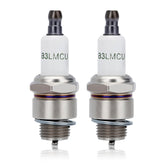 Powtol RJ19LM spark plug pack front view shows compatibility with Champion engines