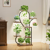 POZILAN plant stand with grow lights and seven tiers for efficient indoor gardening