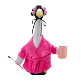 POZMTIORE bathrobe on porch goose adds cozy charm to garden decor.
