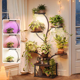 PRAISUN 51-inch plant stand with grow lights for year-round greens.