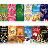 Preboun door cover set for 12 seasonal Easter spring; vibrant colors for a welcoming entry.