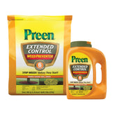 Preen Extended Control Weed Preventer bottle flip-top in use for easy application