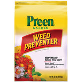 Preen Garden Weed Preventer 22lb bag for long-lasting weed suppression in beds