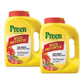 Preen Garden Weed Preventer bottle with flip-top for quick bed applications.