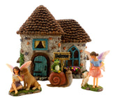 PRETMANNS Fairy House Kit pinecone house for outdoor whimsy and color.