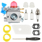 Pro Chaser 128LD carburetor front view showing precise fuel delivery for Husqvarna trimmers.