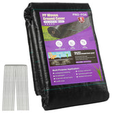 PRO-FOR weed barrier fabric with dense weave blocks weeds while keeping soil moist